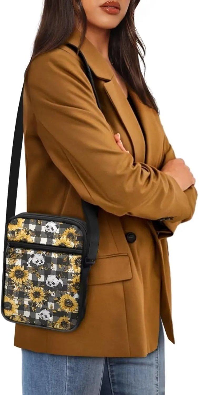 Small Messenger Bags Purses for Women Crossbody Shoulder Bag with Zipper Pockets