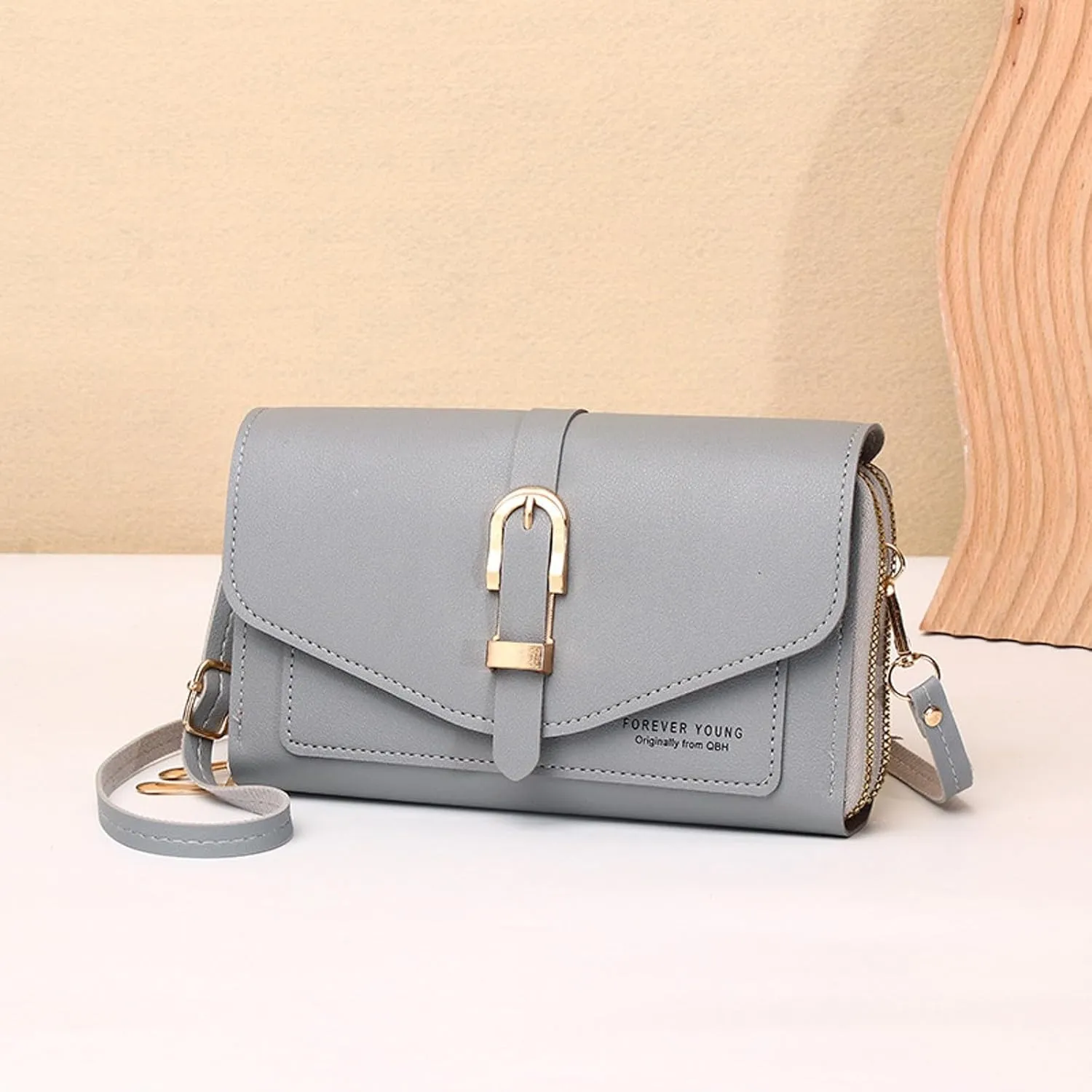 Small Shoulder Bag Fashion Classic Women's Mobile Phone Bag Button Hood One Shoulder Double Layer Wallet