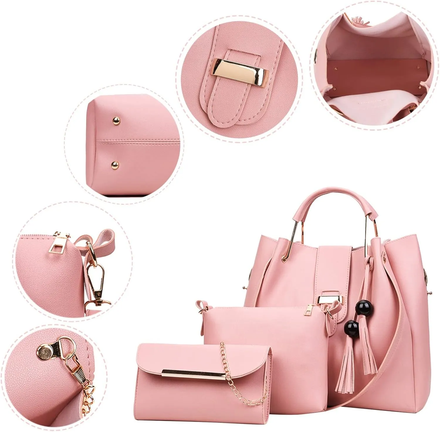 Small Shoulder Bag Fashion Upgrade 3pcs Set Crossbody Bag Handbags Wallet Tote Shoulder Top Handle Satchel