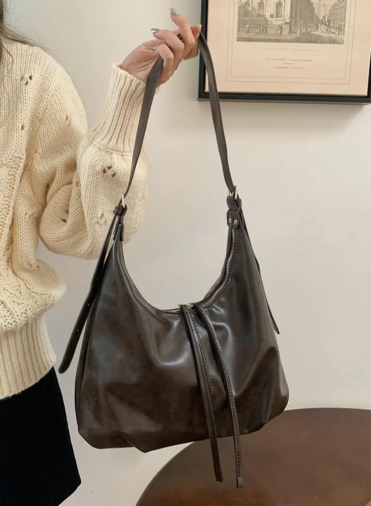 Soft Vegan Leather Shoulder Bag for Women Large Crossbody Tote Bag Ladies Dumpling Top Handle Handbags Satchels