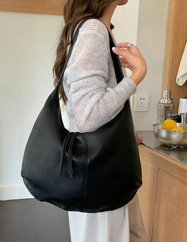 Soft Vegan Leather Shoulder Bag for Women Large Crossbody Tote Bag Ladies Dumpling Top Handle Handbags Satchels