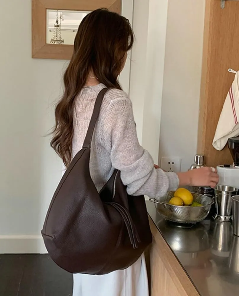 Soft Vegan Leather Shoulder Bag for Women Large Crossbody Tote Bag Ladies Dumpling Top Handle Handbags Satchels