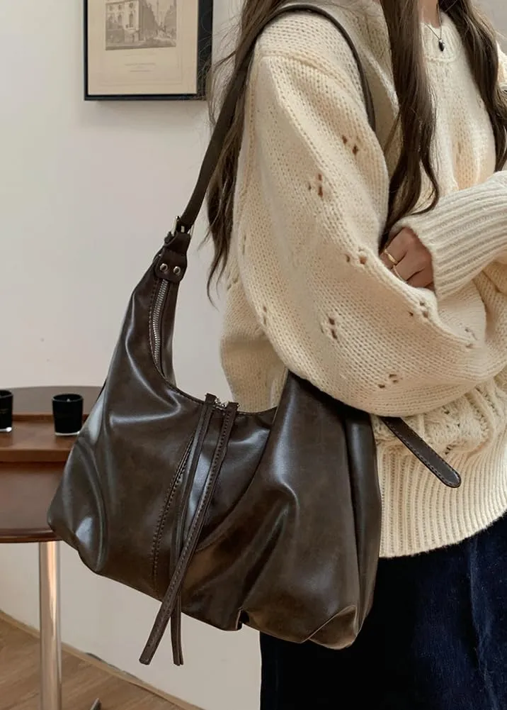 Soft Vegan Leather Shoulder Bag for Women Large Crossbody Tote Bag Ladies Dumpling Top Handle Handbags Satchels
