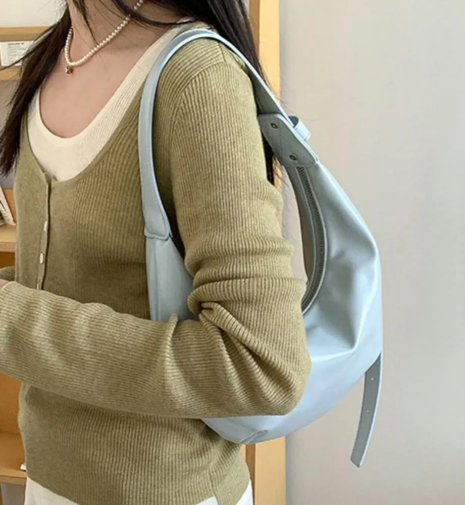 Soft Vegan Leather Shoulder Bag for Women Small Crossbody Tote Bag Ladies Casual Dumpling Handbags Satchels