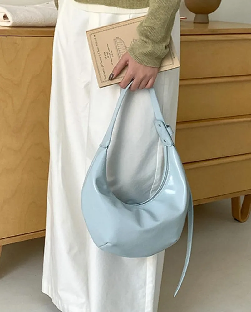 Soft Vegan Leather Shoulder Bag for Women Small Crossbody Tote Bag Ladies Casual Dumpling Handbags Satchels