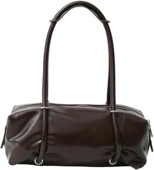 Soft Vegan Leather Shoulder Bag for Women Vintage Large Tote Purse Y2K Underarm Handbags Satchels