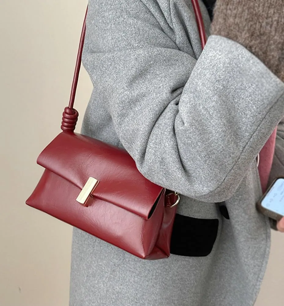 Soft Vegan Leather Shoulder Bags for Women Fashion Small Tote Purses Handbags Crossbody Bag Elegant Satchels