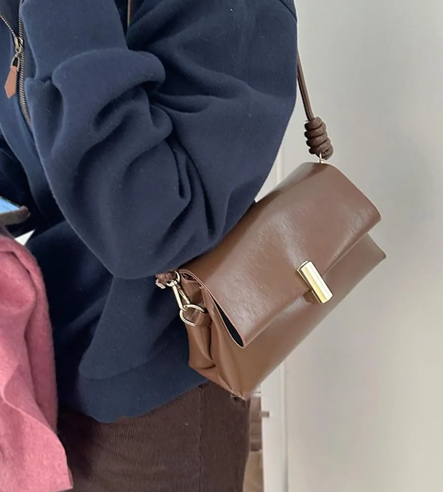 Soft Vegan Leather Shoulder Bags for Women Fashion Small Tote Purses Handbags Crossbody Bag Elegant Satchels