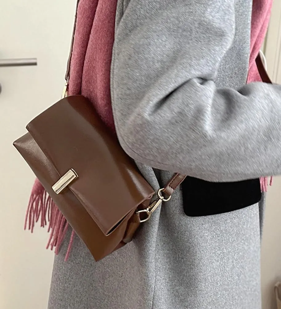 Soft Vegan Leather Shoulder Bags for Women Fashion Small Tote Purses Handbags Crossbody Bag Elegant Satchels