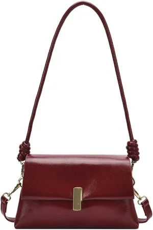 Soft Vegan Leather Shoulder Bags for Women Fashion Small Tote Purses Handbags Crossbody Bag Elegant Satchels