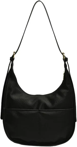 Soft Vegan Leather Shoulder Crossbody Bag for Women Large Dumpling Tote Purse Handbag Casual Work Satchels