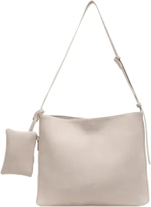 Soft Vegan Leather Shoulder Crossbody Bags for Women Large Bucket Tote Purse Suede Handbags Working Satchels