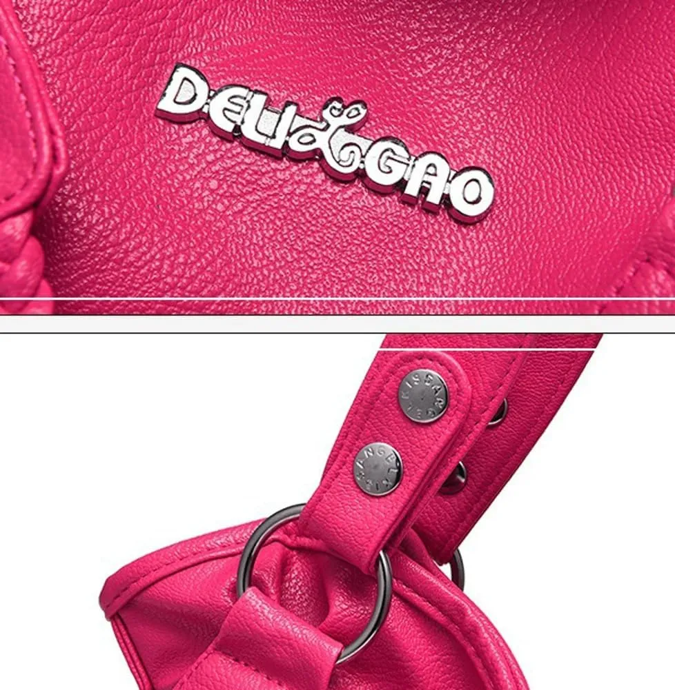 Soft Vegan Leather Shoulder Purses for Women Large Capacity Tote Handbags Trendy Top Handle Satchels 2025
