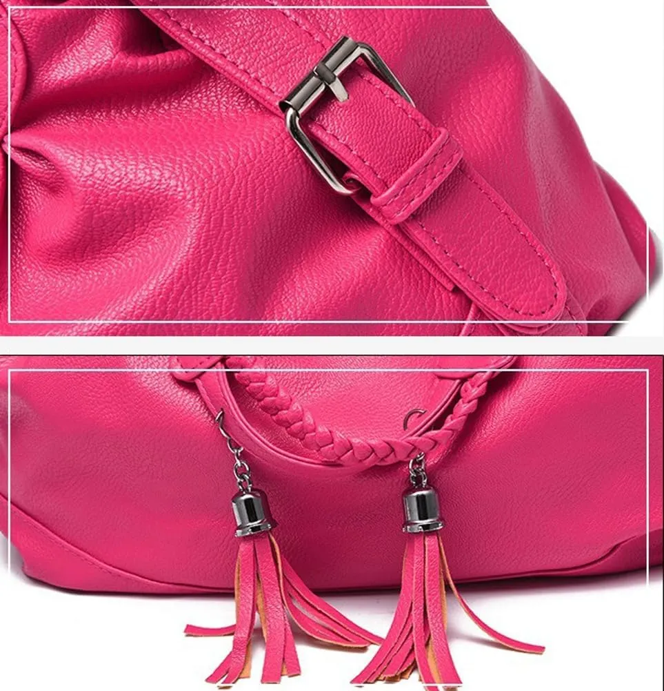 Soft Vegan Leather Shoulder Purses for Women Large Capacity Tote Handbags Trendy Top Handle Satchels 2025