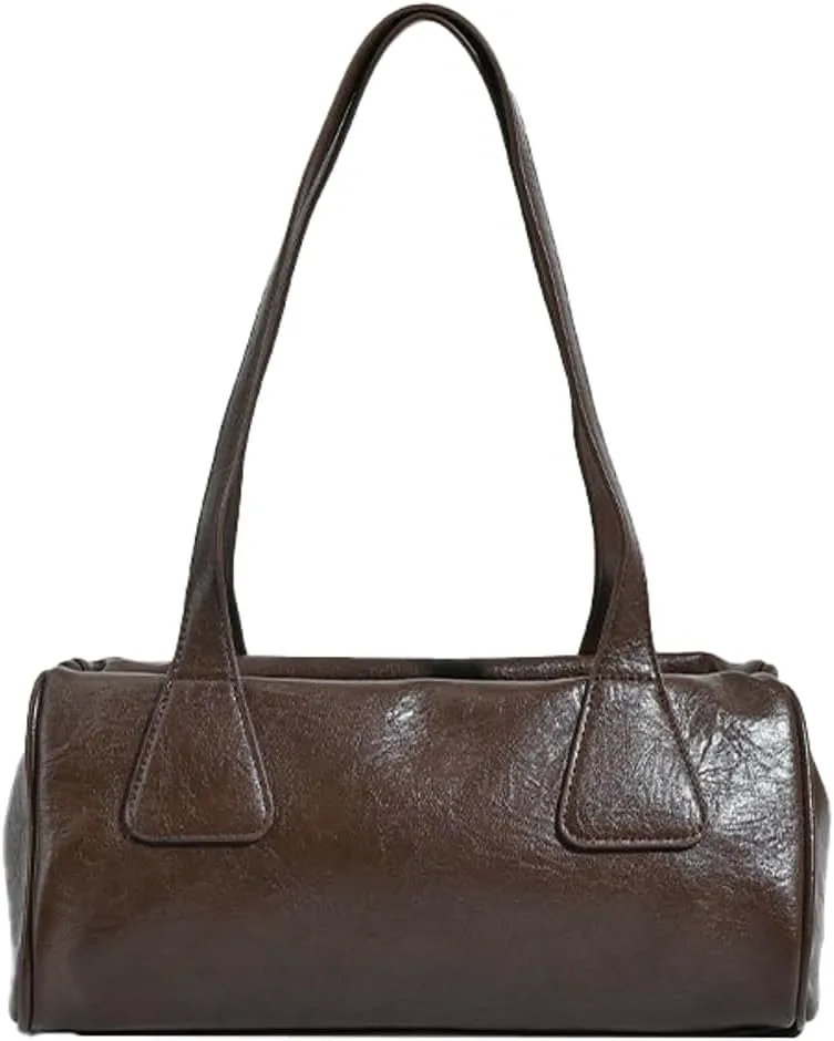 Soft Vegan Leather Shoulder Purses for Women Small Vintage Tote Bag Ladies Work Handbag Top Handle Satchels