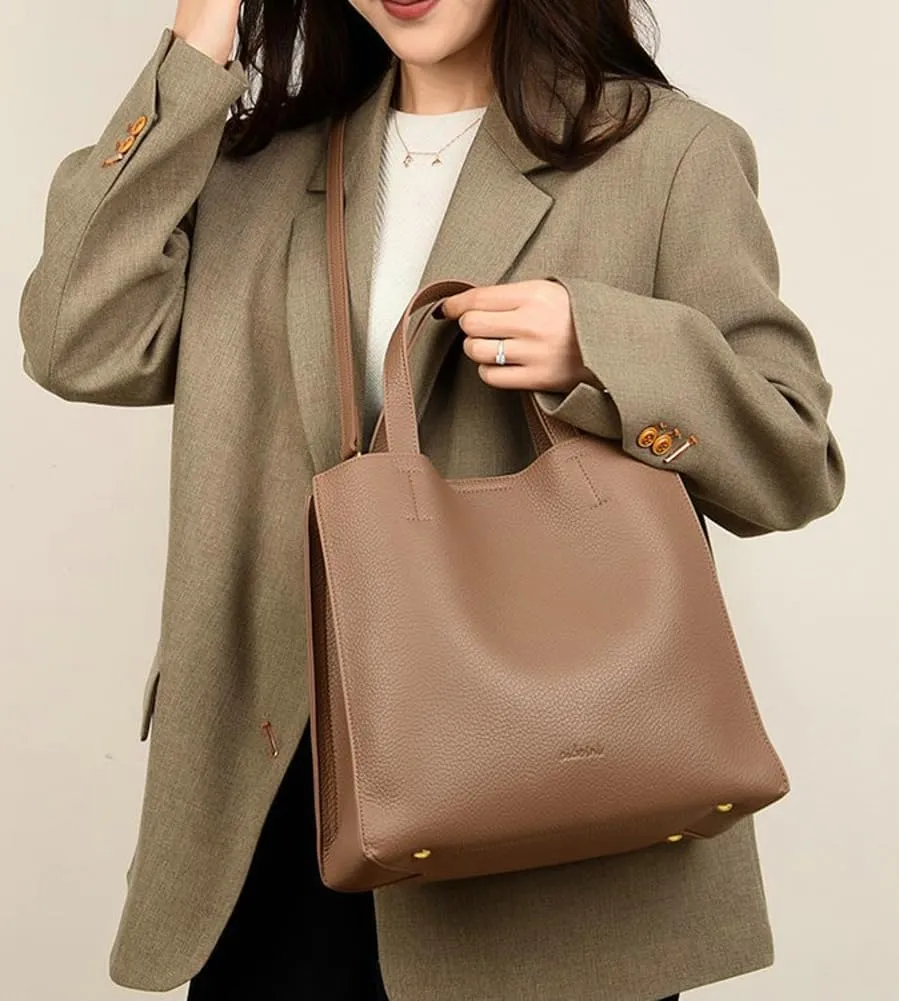Soft Vegan Leather Tote Bags for Women Large Shoulder Crossbody Purse Casual Ladies Working Handbags Satchels