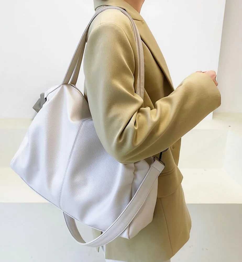 Soft Vegan Leather Tote Bags for Women Large Shoulder Crossbody Purse Casual Travel Working Handbags Satchels