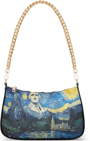 Starry Night Style Womens Shoulder Purse, Cute Shoulder Bags