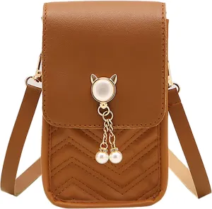 Summer Purse Boho Fashion Women Artificial Leather Solid Color Hasp Phone Bag Shoulder Bag Messenger