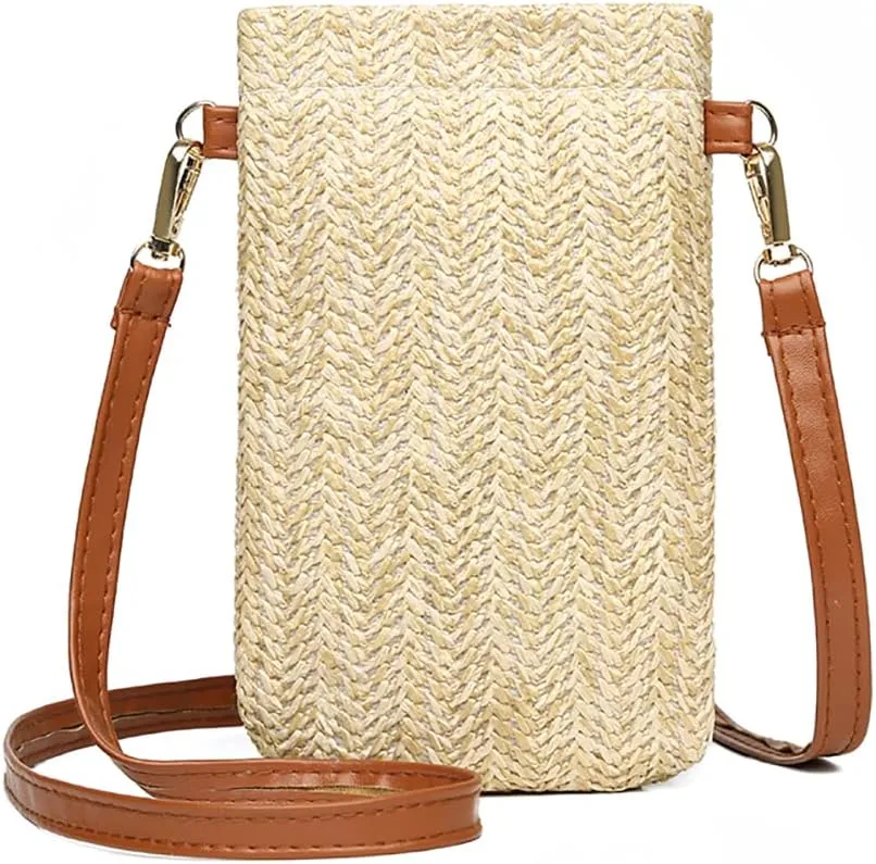 Summer Women ni St Crossbody Bags Hand Woven Ph let Fem Satchels, One Color, One Size