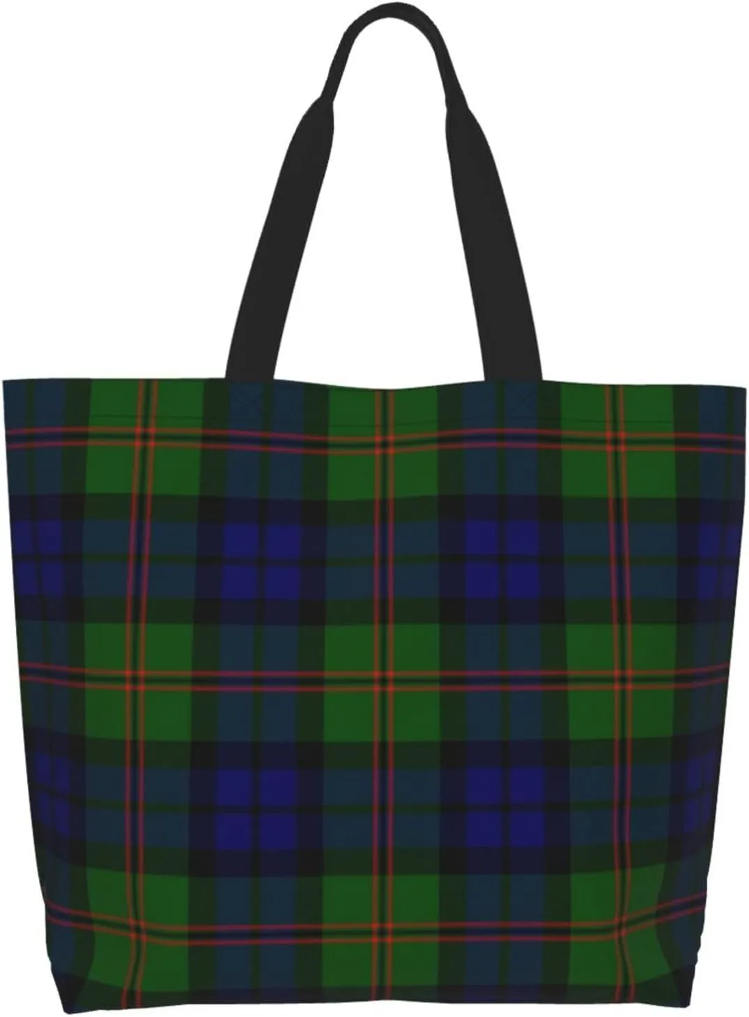 Tartan Tote Bag For Women Weekender Travel Bag Reusable Grocery Bags Large Totes Handbags