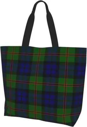 Tartan Tote Bag For Women Weekender Travel Bag Reusable Grocery Bags Large Totes Handbags
