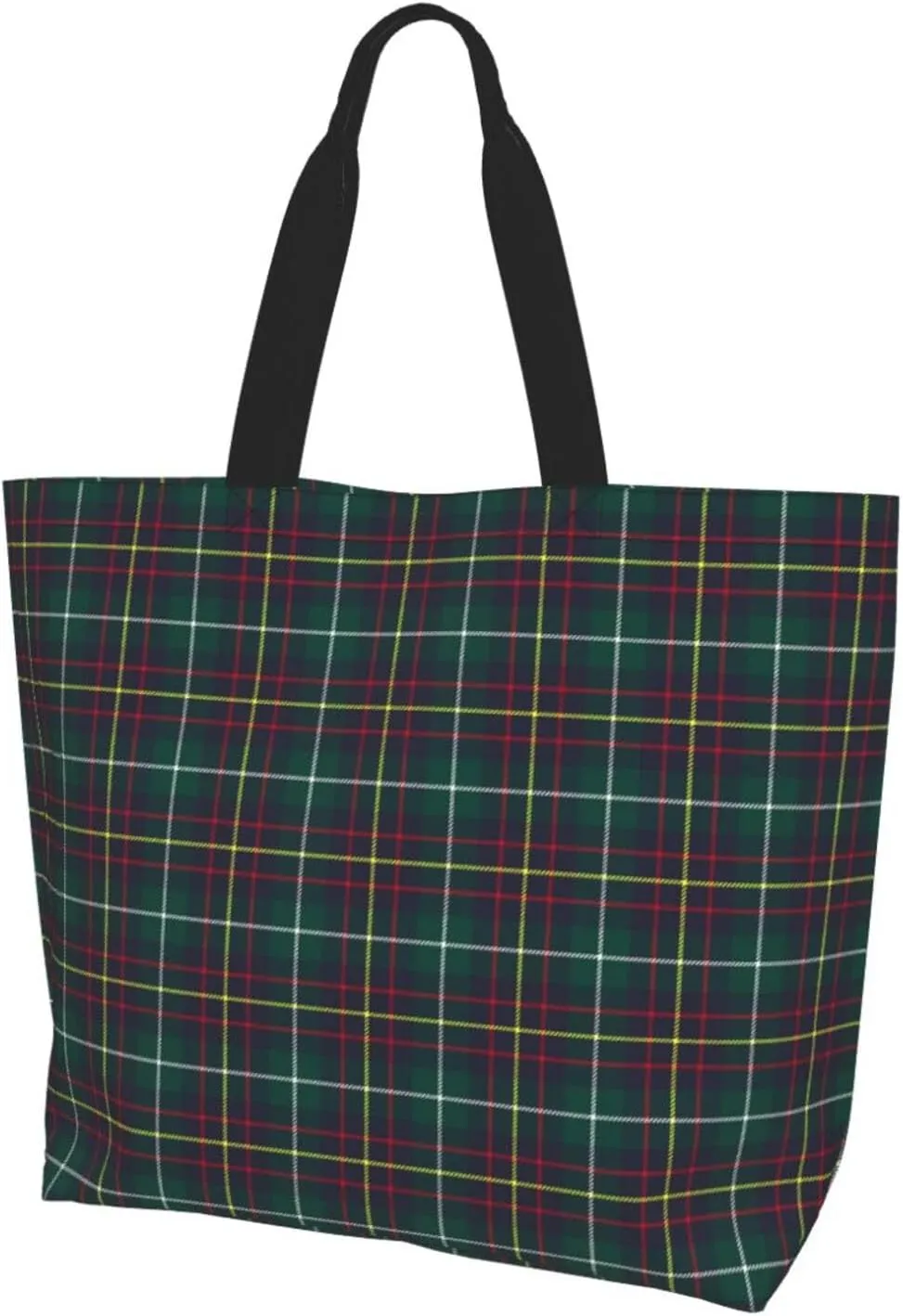Tartan Tote Bag For Women Weekender Travel Bag Reusable Grocery Bags Large Totes Handbags