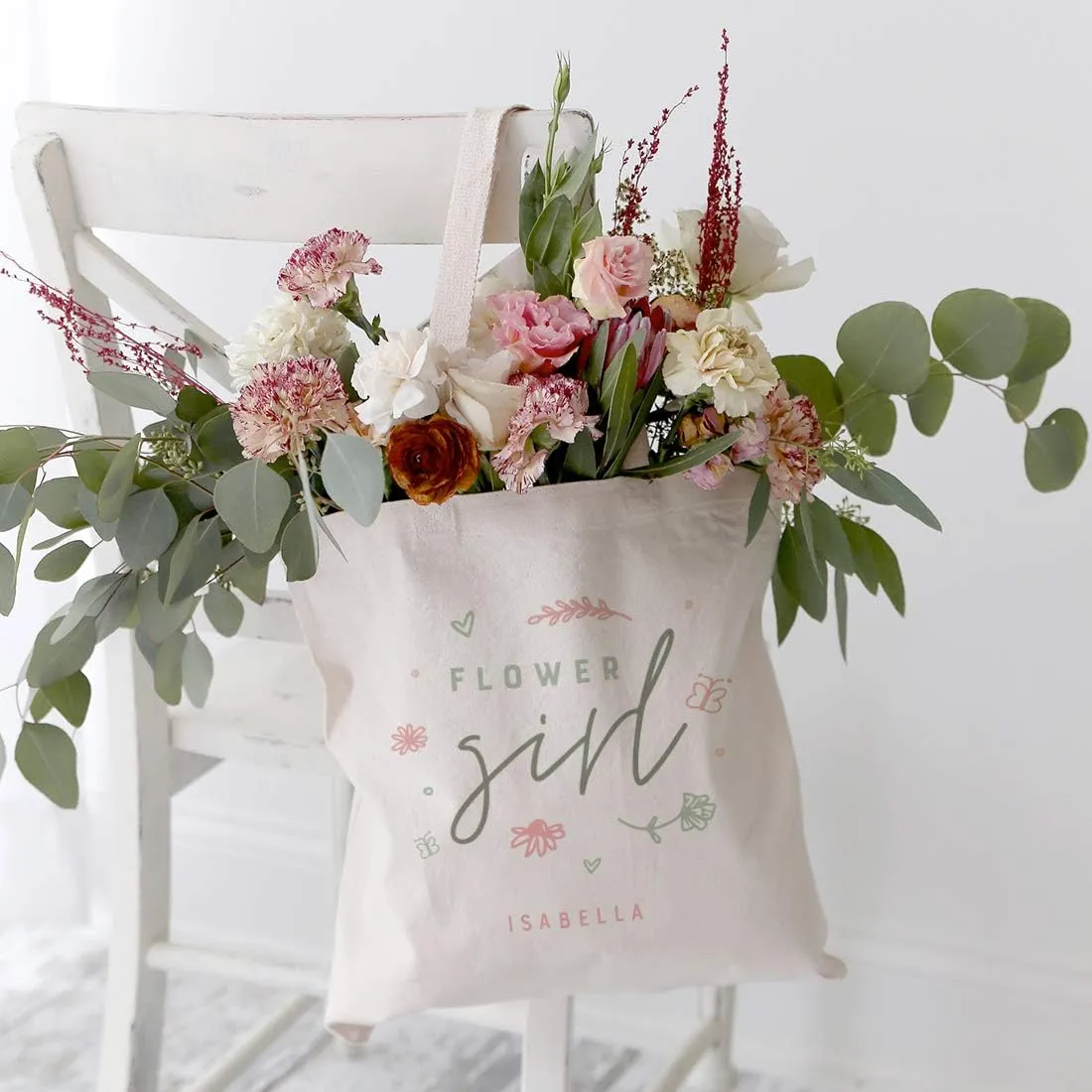The Cotton & Canvas Co. Modern Wedding, Beach, Shopping and Travel Reusable Shoulder Tote and Handbag