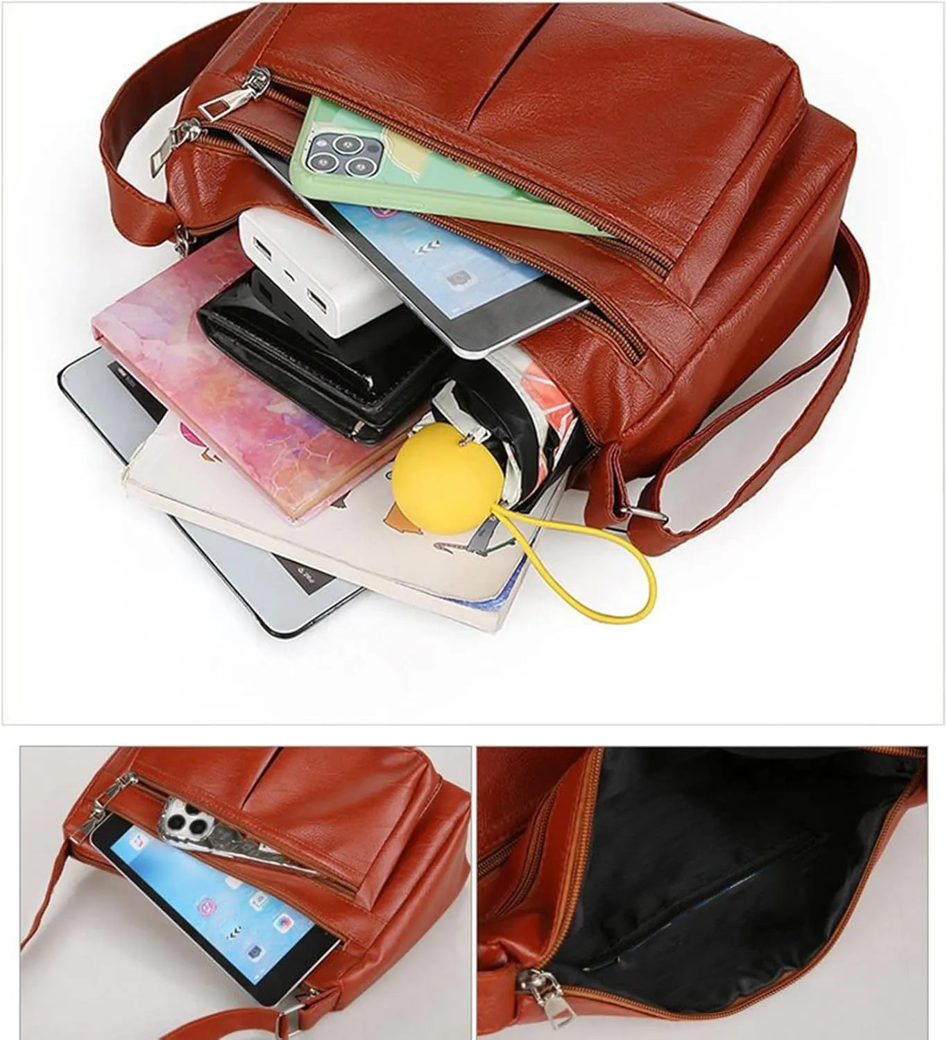 Tote Bag For Women Casual Leather Retro Shoulder Bags Versatile Cross Body Handbags For Shopping Travel Essential