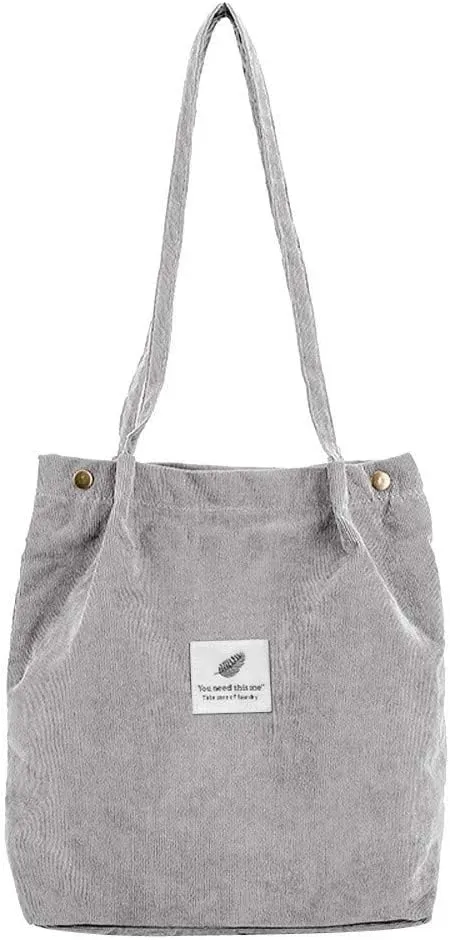 Tote Bag For Women Corduroy Shoulder Bags Travel Large Handbags Woman Satchel Hand Bag For Shopping Travel Essential