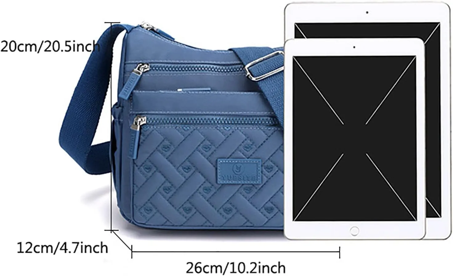 Tote Bag For Women Medium Floral Bag With Adjustable Shoulder Strap Nylon Crossbody Handbags For Shopping Travel Essential