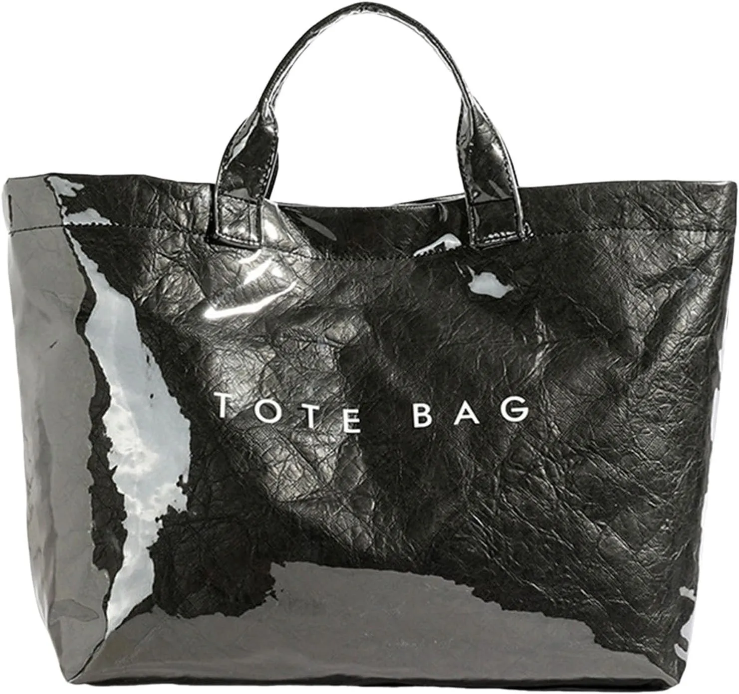 Tote Bag Retro Letter Casual Hundred Handbag Minimalist Transparent Simple Large Capacity Bags Female Work Tote Bags