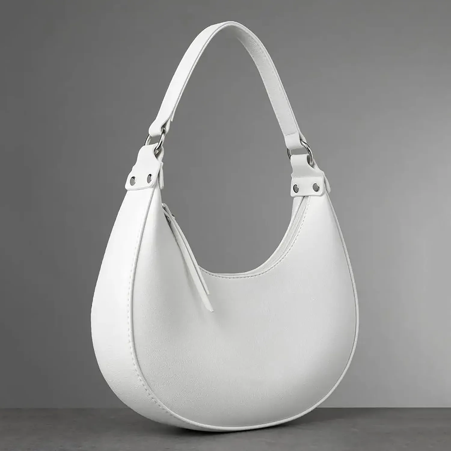 Travel Crossbody Bags for Women Fabric Nylon Multi Pocket Crossbody Bags Carry Options for Work and Daily Use(White)