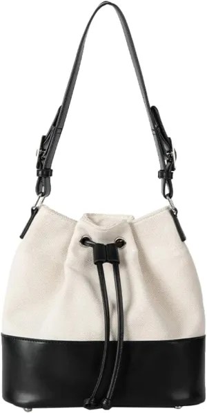 Trendy Bucket Bag for Women Vegan Leather Shoulder Bags Large Tote Purse Handbags Splicing Underarm Satchels 2025
