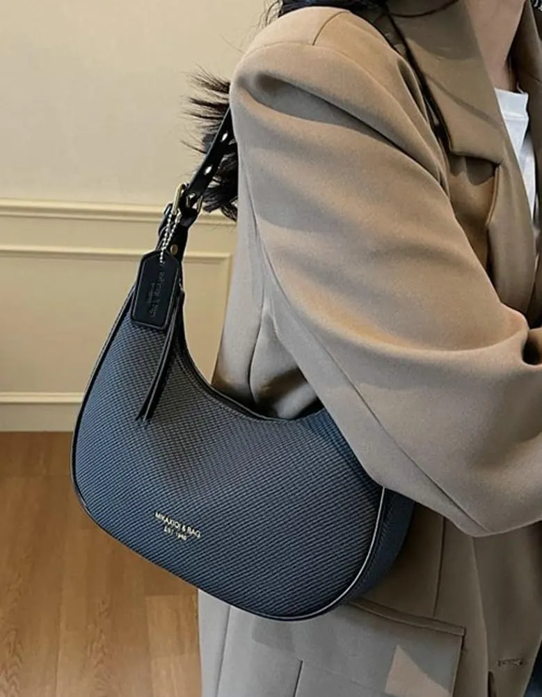 Trendy Crescent Shoulder Bag for Women Y2k Vegan Leather Tote Purses Small Handbags Ladies Dumpling Satchels