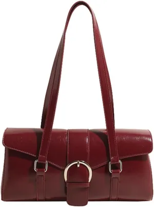 Trendy Shoulder Bags for Women Y2K Tote Purse Small Vintage PU Leather Handbag Ladies Top Handle Satchels