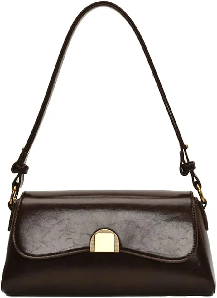Trendy Shoulder Crossbody Bag for Women Y2k Vegan Leather Tote Purses Small Handbags Ladies Underarm Satchels