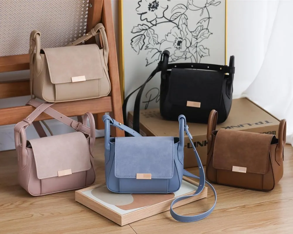 Trendy Vegan Leather Crossbody Bags for Women Small Cute Shoulder Purse Tote Bag Ladies Handbags Clutch Satchels