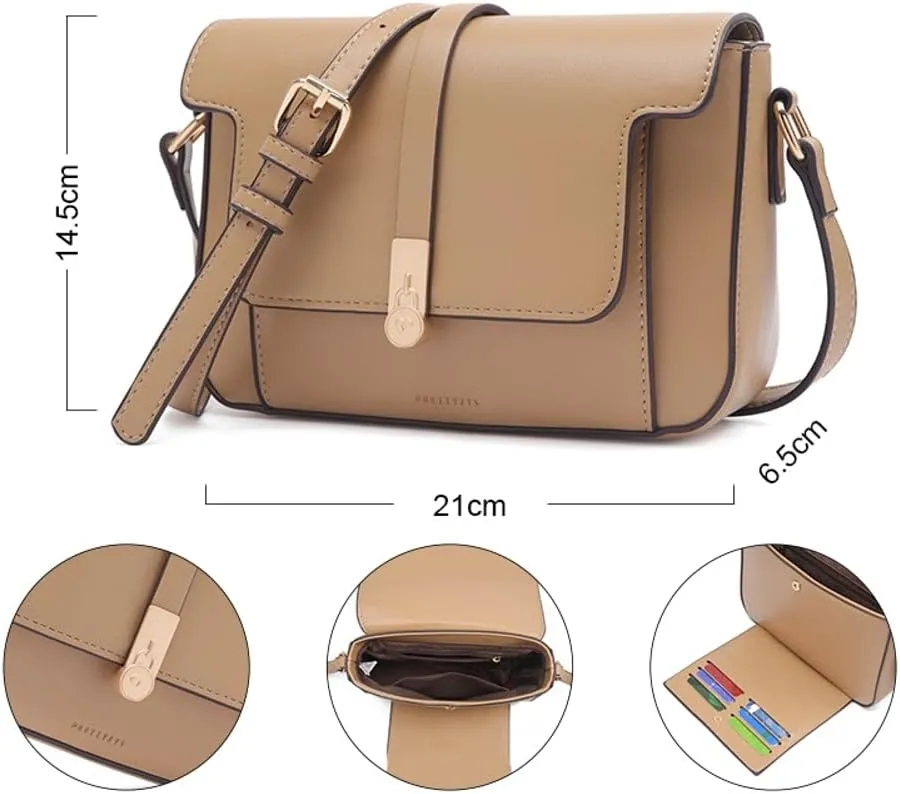 Trendy Vegan Leather Crossbody Bags for Women Small Shoulder Tote Purse Handbags Casual Working Satchels 2025