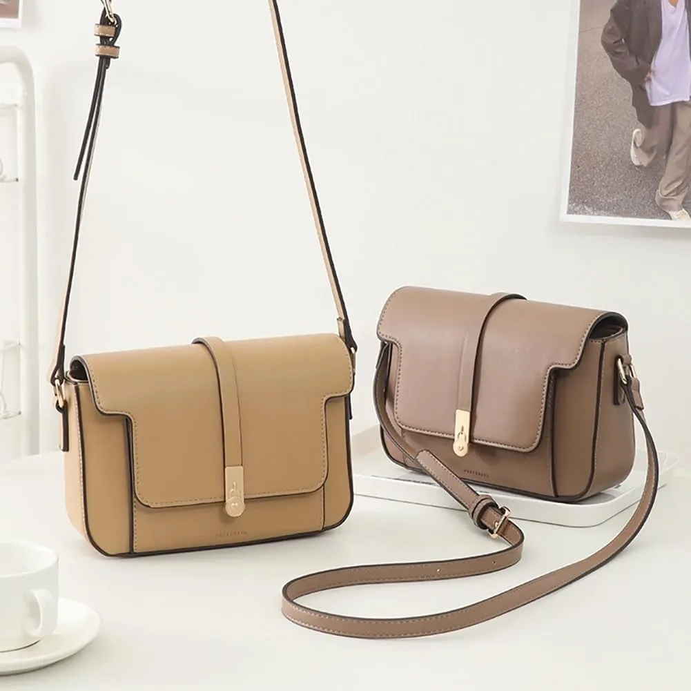 Trendy Vegan Leather Crossbody Bags for Women Small Shoulder Tote Purse Handbags Casual Working Satchels 2025