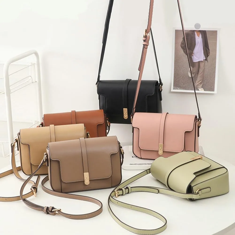 Trendy Vegan Leather Crossbody Bags for Women Small Shoulder Tote Purse Handbags Casual Working Satchels 2025