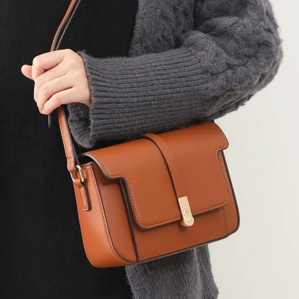 Trendy Vegan Leather Crossbody Bags for Women Small Shoulder Tote Purse Handbags Casual Working Satchels 2025