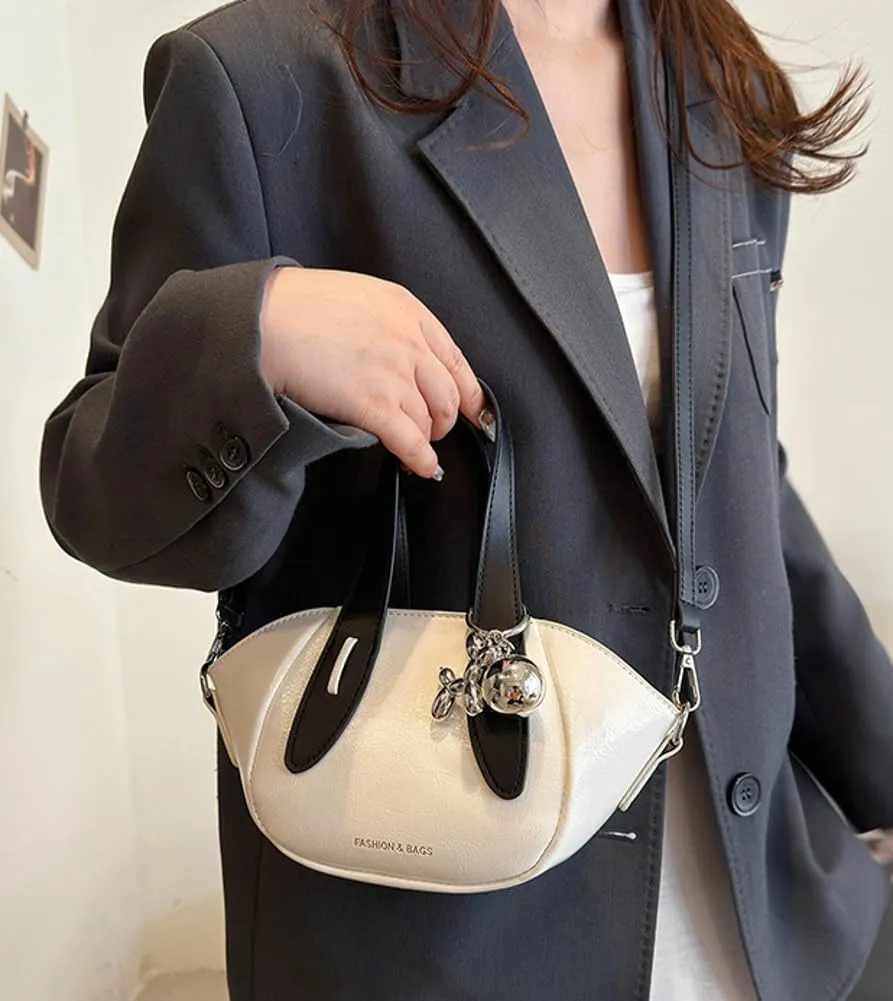 Trendy Vegan Leather Handbag Purses for Women Small Y2k Crossbody Tote Bag Ladies Bucket Shoulder Satchels 2025