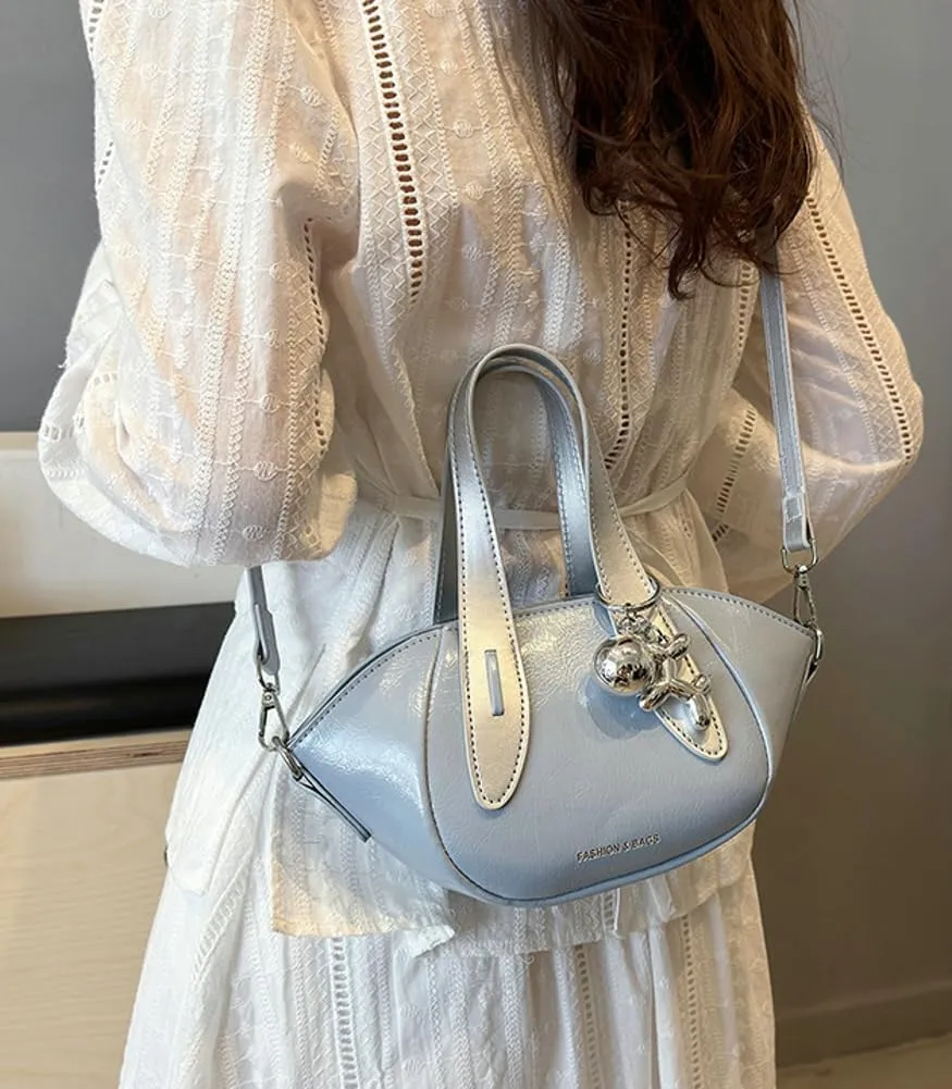Trendy Vegan Leather Handbag Purses for Women Small Y2k Crossbody Tote Bag Ladies Bucket Shoulder Satchels 2025