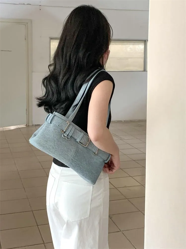 Trendy Vegan Leather Shoulder Bag for Women Large Y2k Tote Purses Top Handle Handbags Underarm Satchels 2025