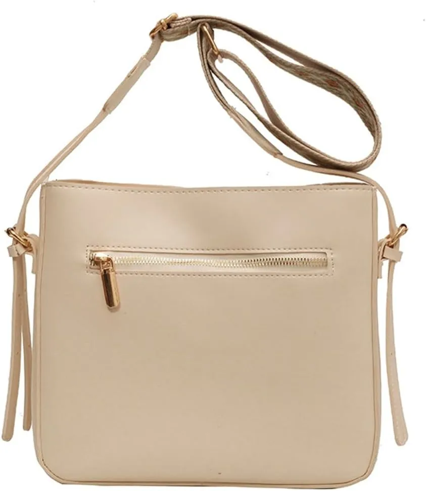 Trendy Vegan Leather Shoulder Bag for Women Small Bucket Tote Purse Ladies Working Crossbody Bag Satchels