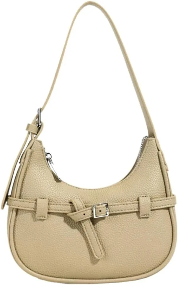Trendy Vegan Leather Shoulder Bag for Women Small Y2k Crossbody Tote Purse Dumpling Handbags Crescent Satchels
