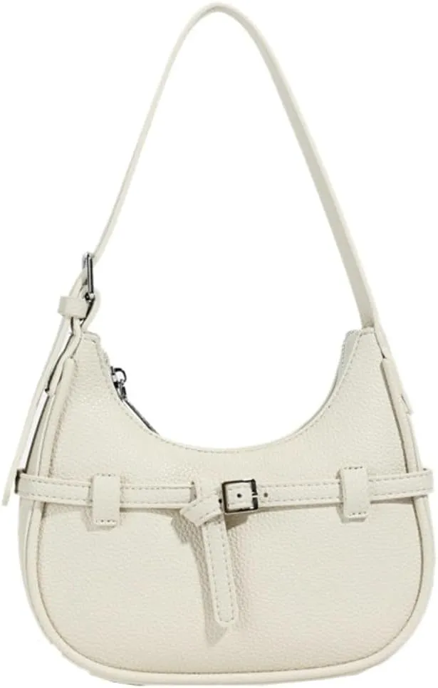 Trendy Vegan Leather Shoulder Bag for Women Small Y2k Crossbody Tote Purse Dumpling Handbags Crescent Satchels