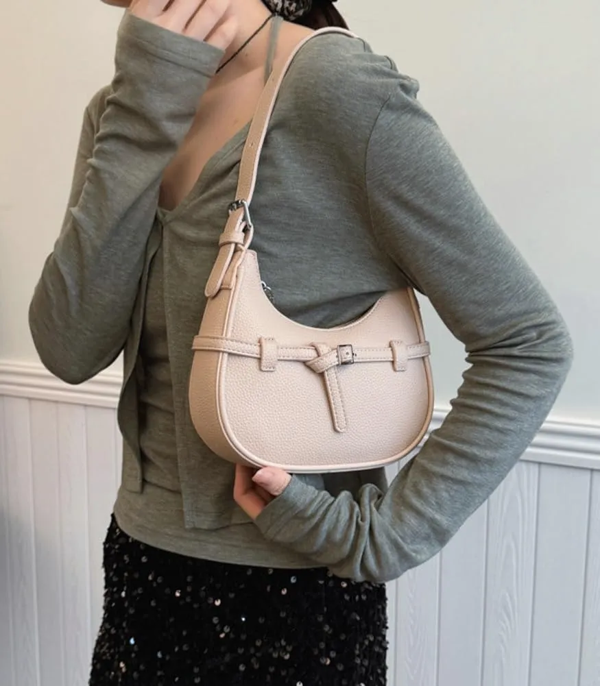 Trendy Vegan Leather Shoulder Bag for Women Small Y2k Crossbody Tote Purse Dumpling Handbags Crescent Satchels