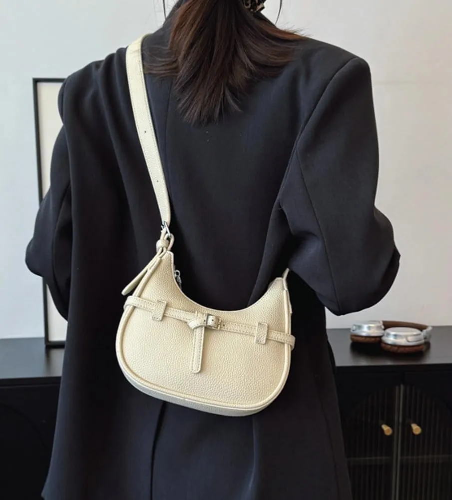 Trendy Vegan Leather Shoulder Bag for Women Small Y2k Crossbody Tote Purse Dumpling Handbags Crescent Satchels